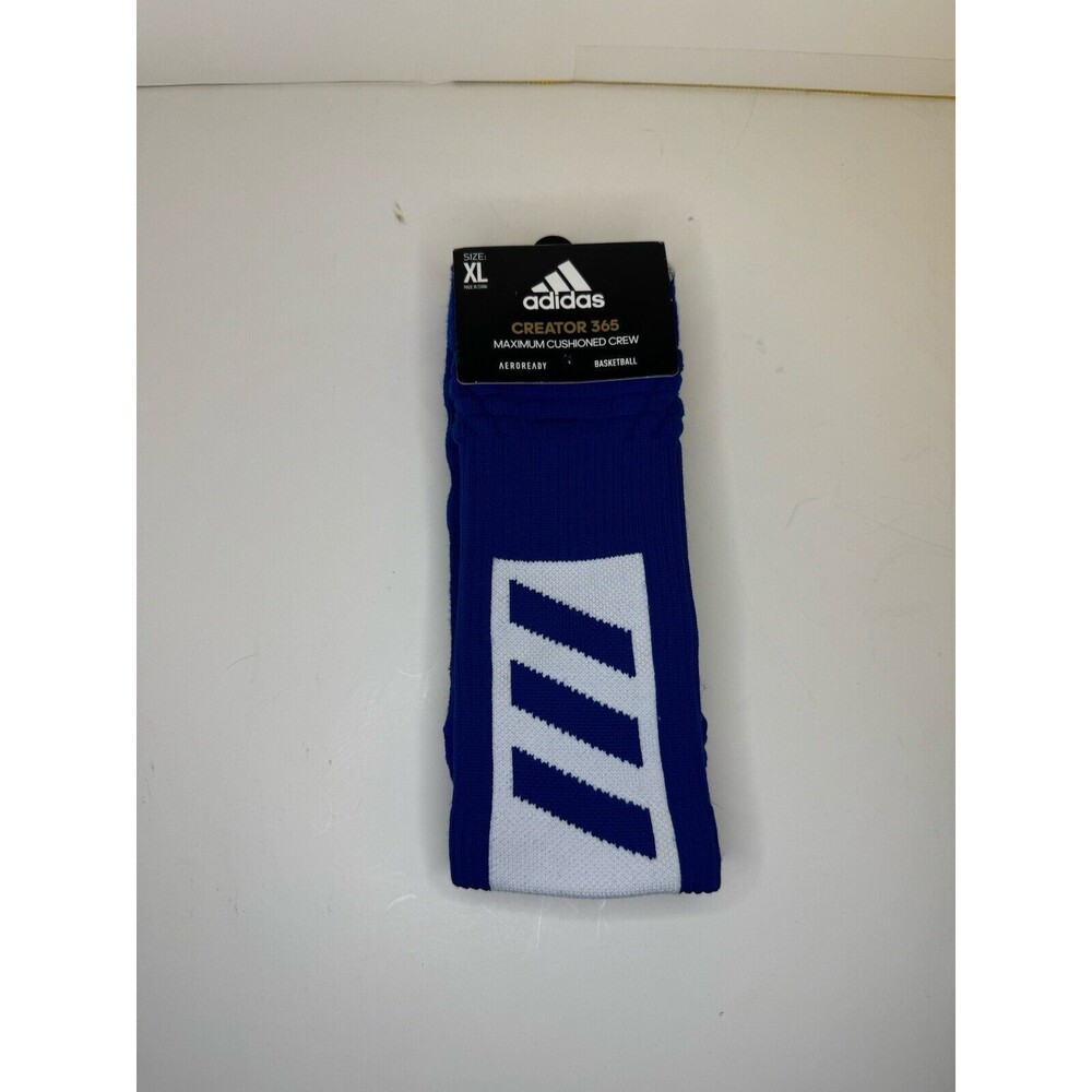 Adidas Creator 365 Maximum Cushion Crew Socks Men's XL 12-16 Blue NEW